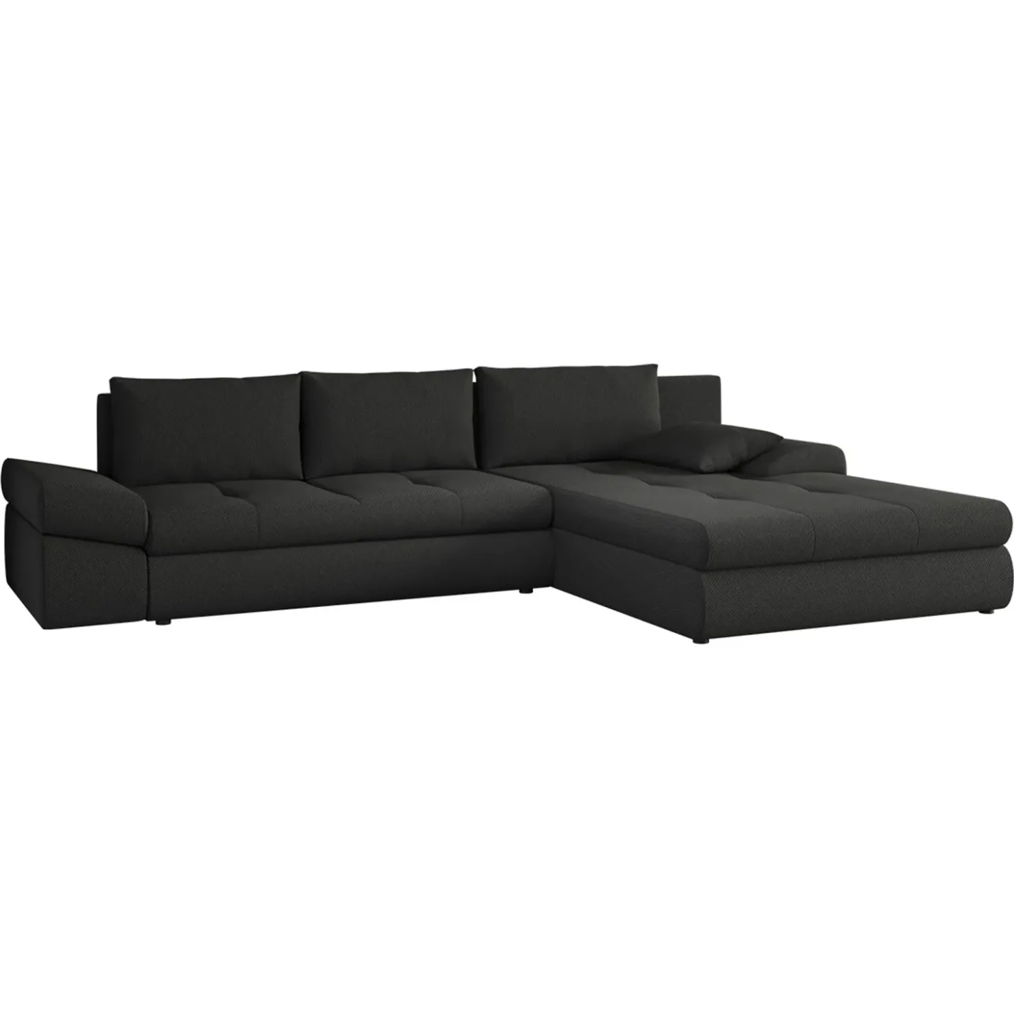Garnero Arredamenti Divano letto angolare reversibile 313x215cm tessuto antracite Puffo Best