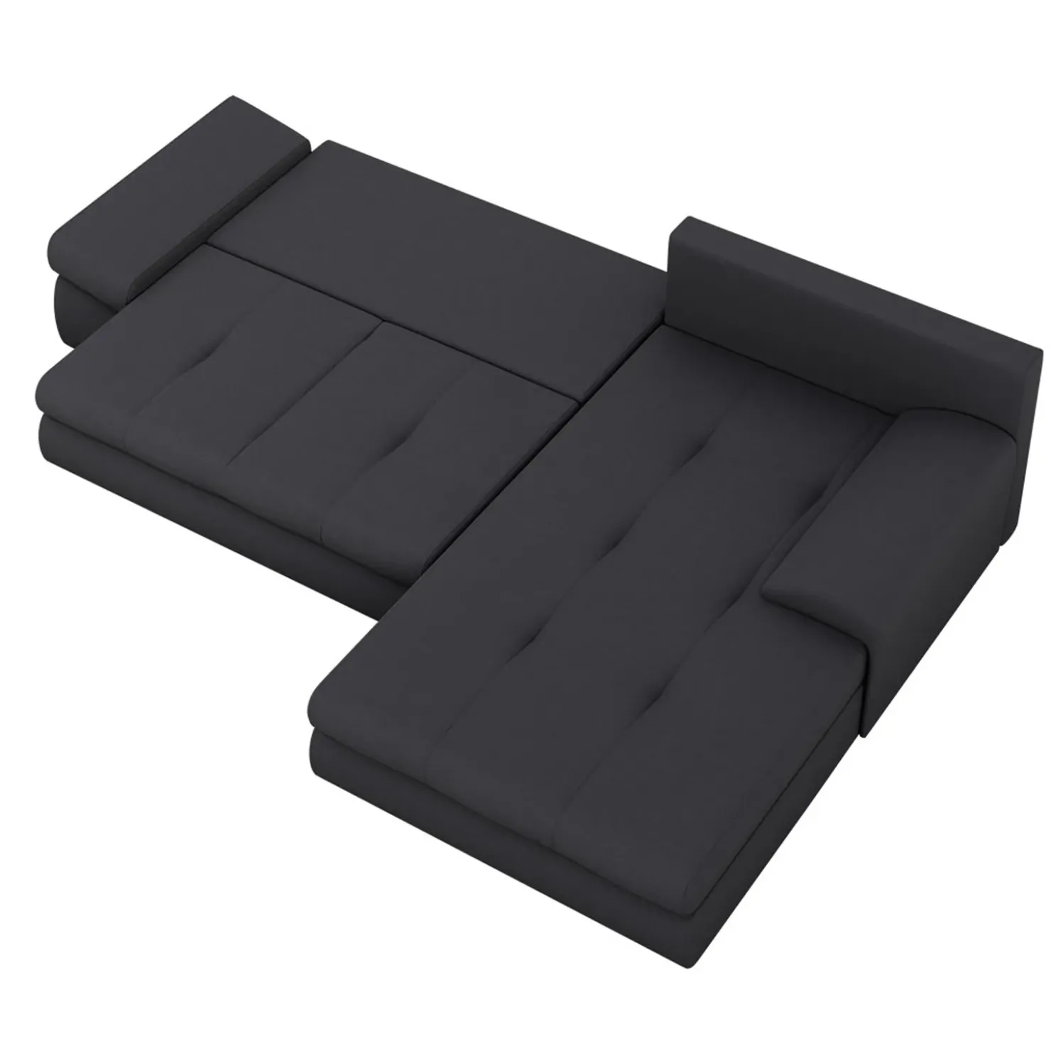 Garnero Arredamenti Divano letto angolare reversibile 313x215cm tessuto antracite Puffo Best