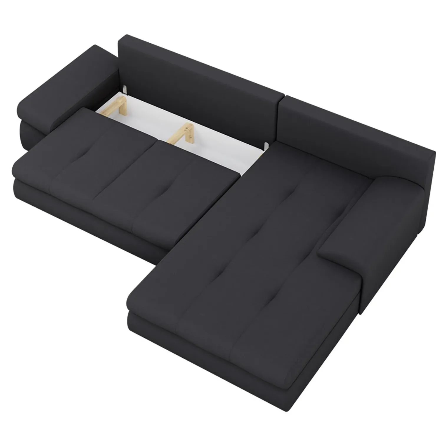 Garnero Arredamenti Divano letto angolare reversibile 313x215cm tessuto antracite Puffo Best