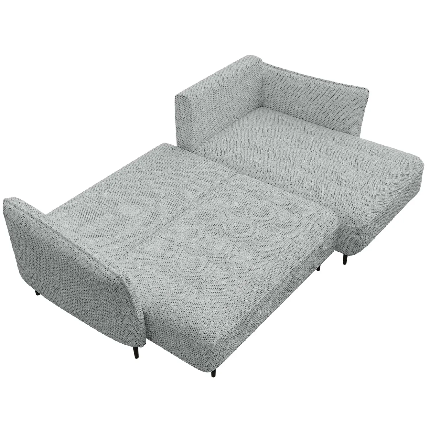 Garnero Arredamenti Divano letto angolare sinistro 3 posti 276x158cm tessuto grigio Angle Tessuto Peluche Onega Grigio