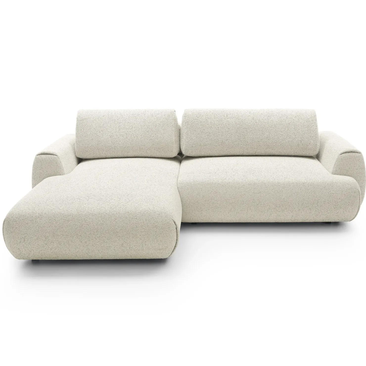 Garnero Arredamenti Divano letto angolare sinistra 3 posti 270x167cm tessuto bianco Cloudify Tessuto Puente Bianco Best