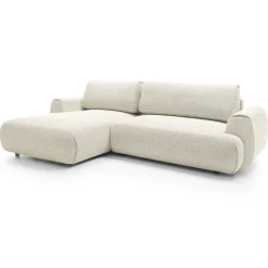 Garnero Arredamenti Divano letto angolare sinistra 3 posti 270x167cm tessuto bianco Cloudify Tessuto Puente Bianco Best