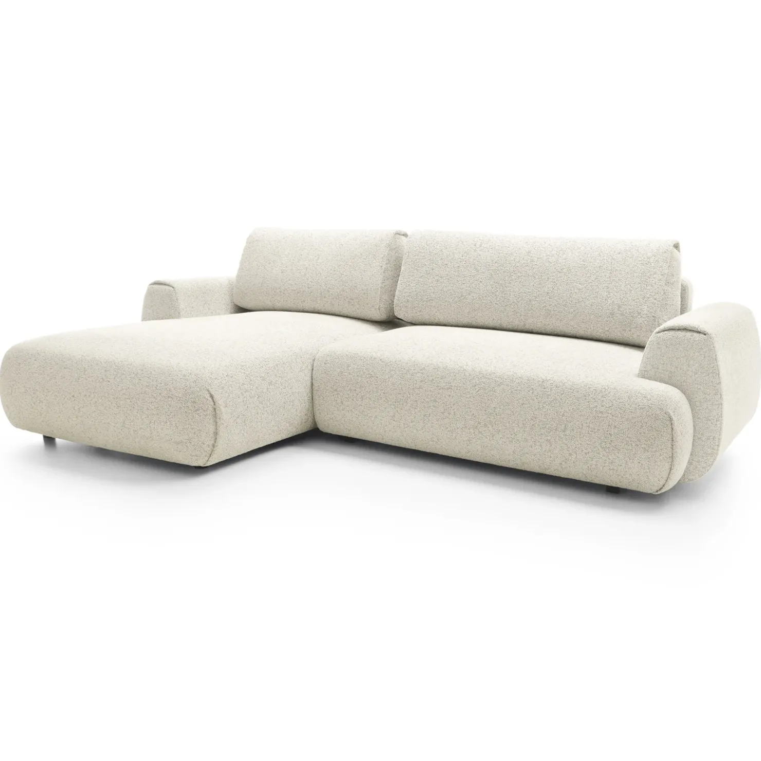 Garnero Arredamenti Divano letto angolare sinistra 3 posti 270x167cm tessuto bianco Cloudify Tessuto Puente Bianco Best