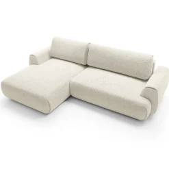 Garnero Arredamenti Divano letto angolare sinistra 3 posti 270x167cm tessuto bianco Cloudify Tessuto Puente Bianco Best