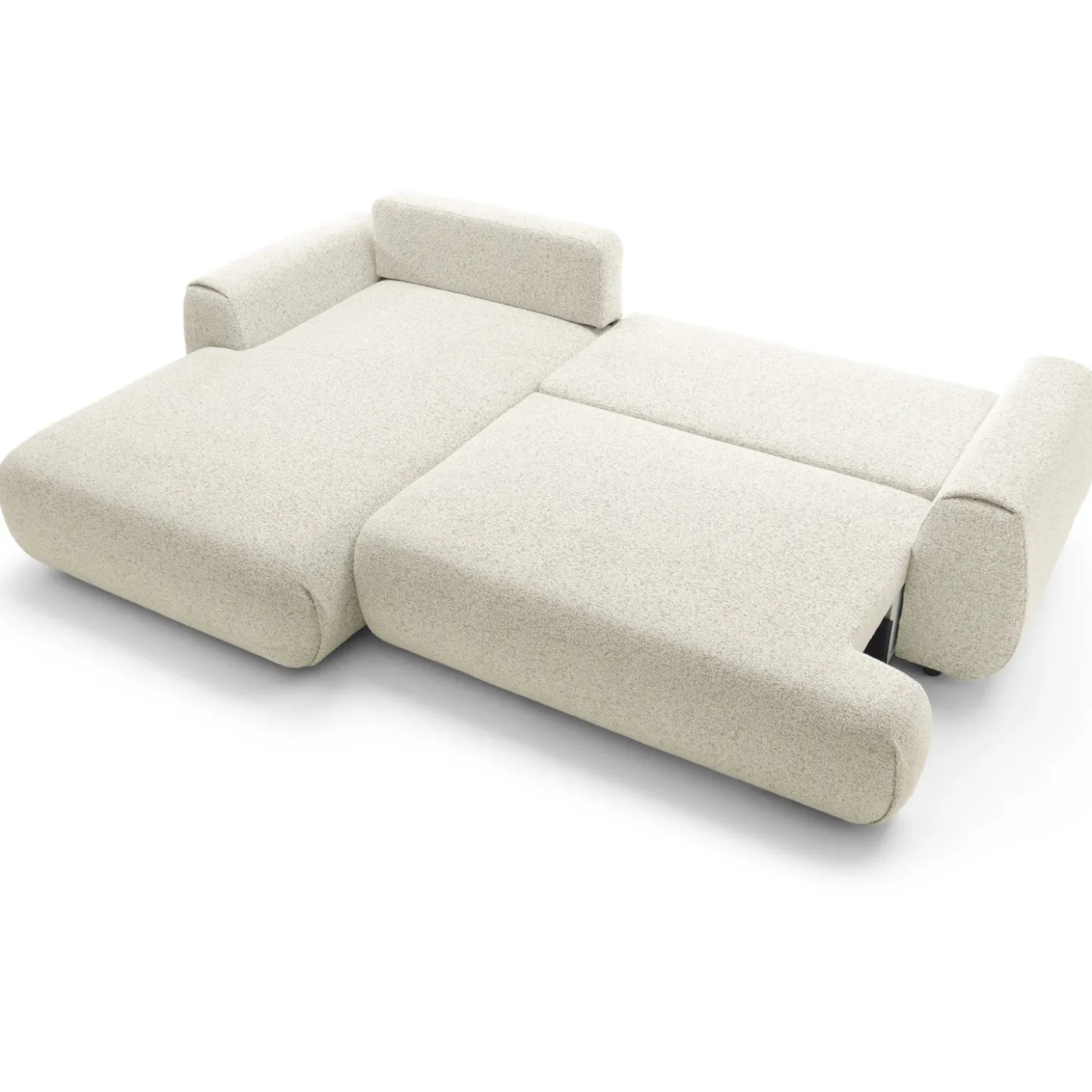 Garnero Arredamenti Divano letto angolare sinistra 3 posti 270x167cm tessuto bianco Cloudify Tessuto Puente Bianco Best