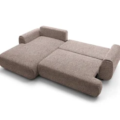 Garnero Arredamenti Divano letto angolare sinistra 3 posti 270x167cm tessuto rosa Cloudify Tessuto Puente Rosa Online