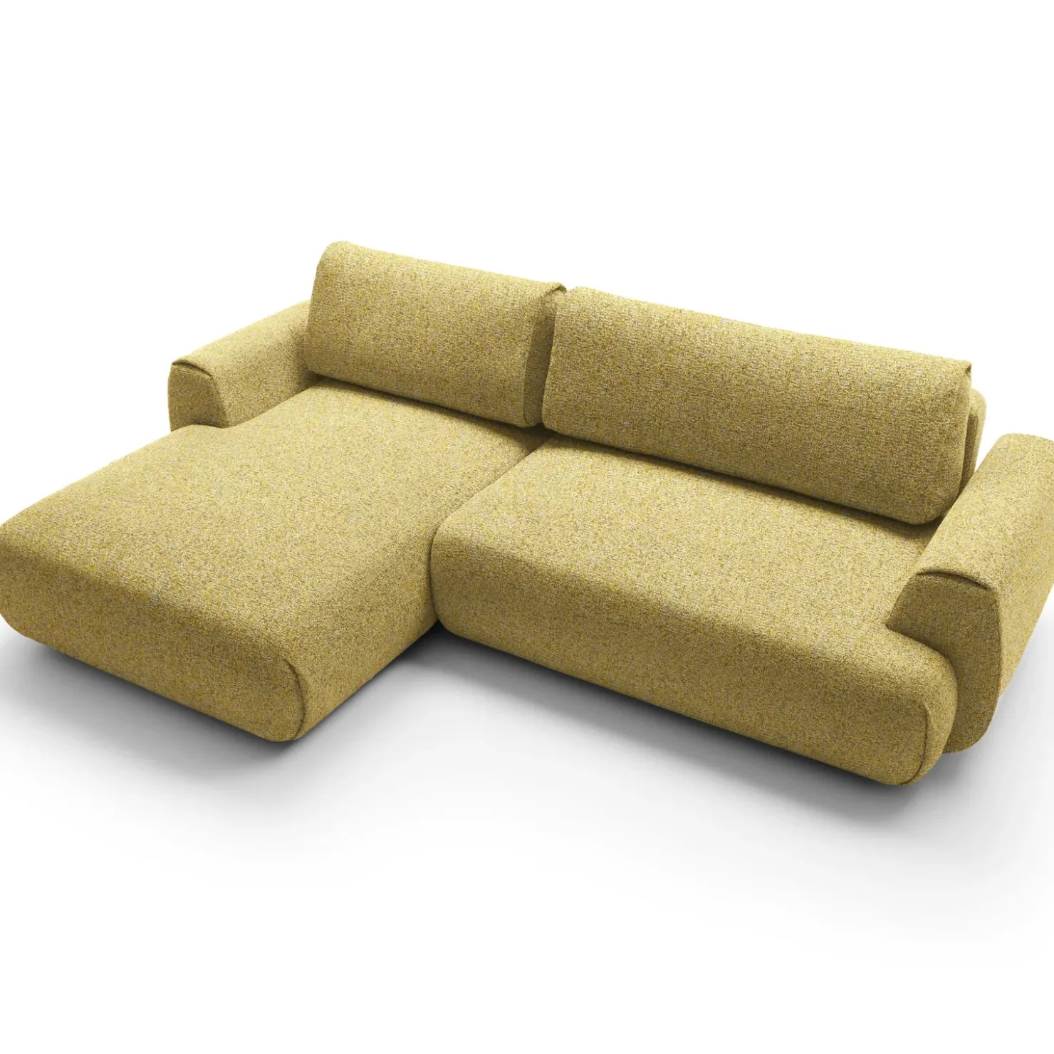 Garnero Arredamenti Divano letto angolare sinistra 3 posti 270x167cm tessuto giallo Cloudify Tessuto Puente Giallo Online