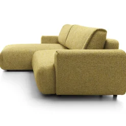 Garnero Arredamenti Divano letto angolare sinistra 3 posti 270x167cm tessuto giallo Cloudify Tessuto Puente Giallo Online
