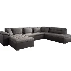 Garnero Arredamenti Divano letto angolare sinistra 5 posti 350x205cm grigio scuro Agliana Tessuto Trama Fitta Grigio Clearance