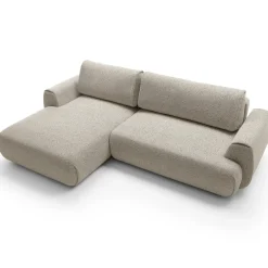 Garnero Arredamenti Divano letto angolare sinistra 3 posti 270x167cm tessuto beige Cloudify Tessuto Puente Beige Sale