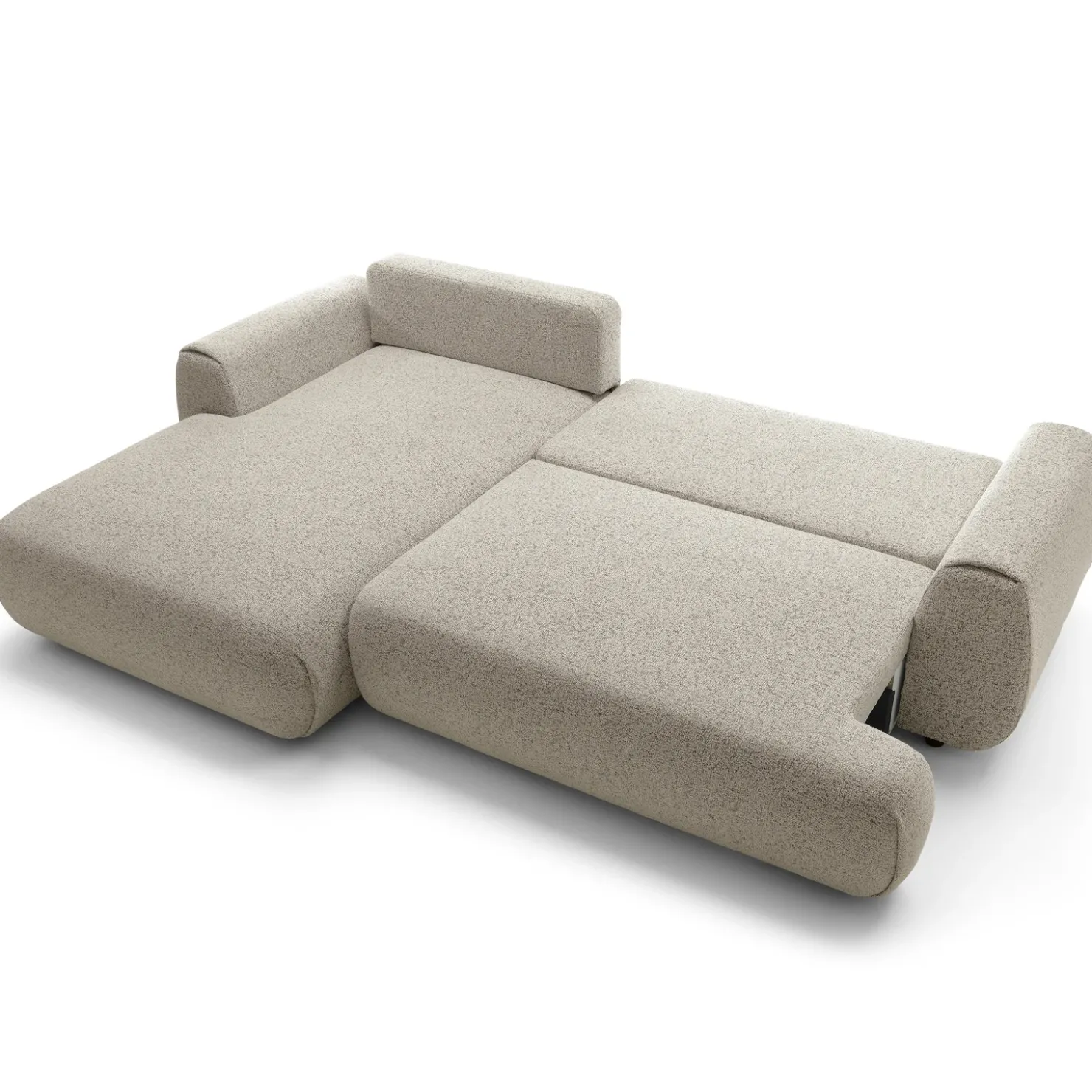 Garnero Arredamenti Divano letto angolare sinistra 3 posti 270x167cm tessuto beige Cloudify Tessuto Puente Beige Sale