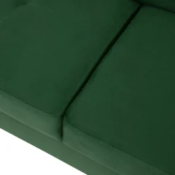 Garnero Arredamenti Divano letto angolare sinistra imbottito 274x203cm verde Bormio Tessuto Vellutato Manila Verde Outlet