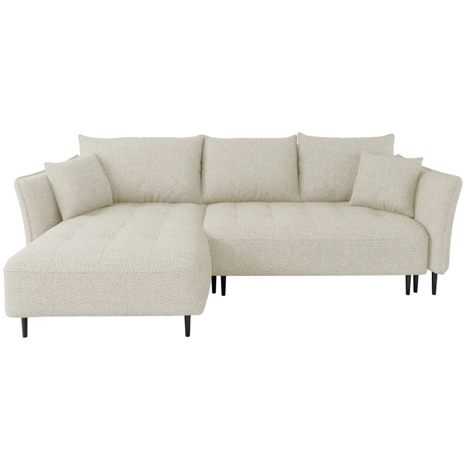 Garnero Arredamenti Divano letto angolare sinistro 3 posti 276x158cm tessuto beige Angle Tessuto Peluche Onega Beige Online