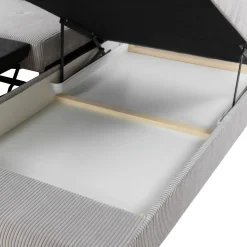 Garnero Arredamenti Divano letto angolare sinistra imbottito 274x203cm velluto a coste grigio Bormio Velluto Poso Grigio Best