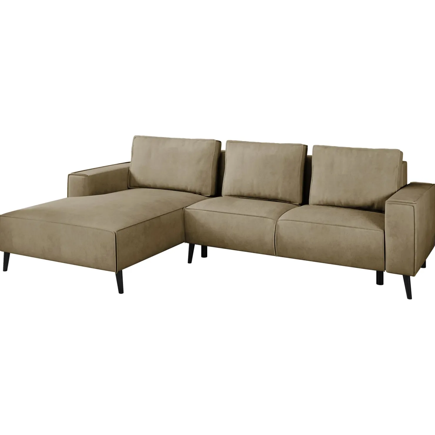 Garnero Arredamenti Divano letto angolare sinistra 3 posti 260x161cm tessuto beige Pluf Hot