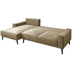 Garnero Arredamenti Divano letto angolare sinistra 3 posti 260x161cm tessuto beige Pluf Hot