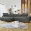 Garnero Arredamenti Divano letto angolare sinistra imbottito 274x203cm grigio Bormio