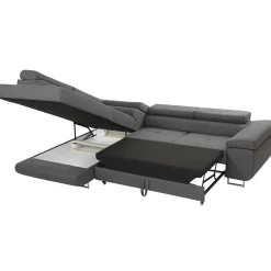 Garnero Arredamenti Divano letto angolare sinistra imbottito 274x203cm grigio Bormio