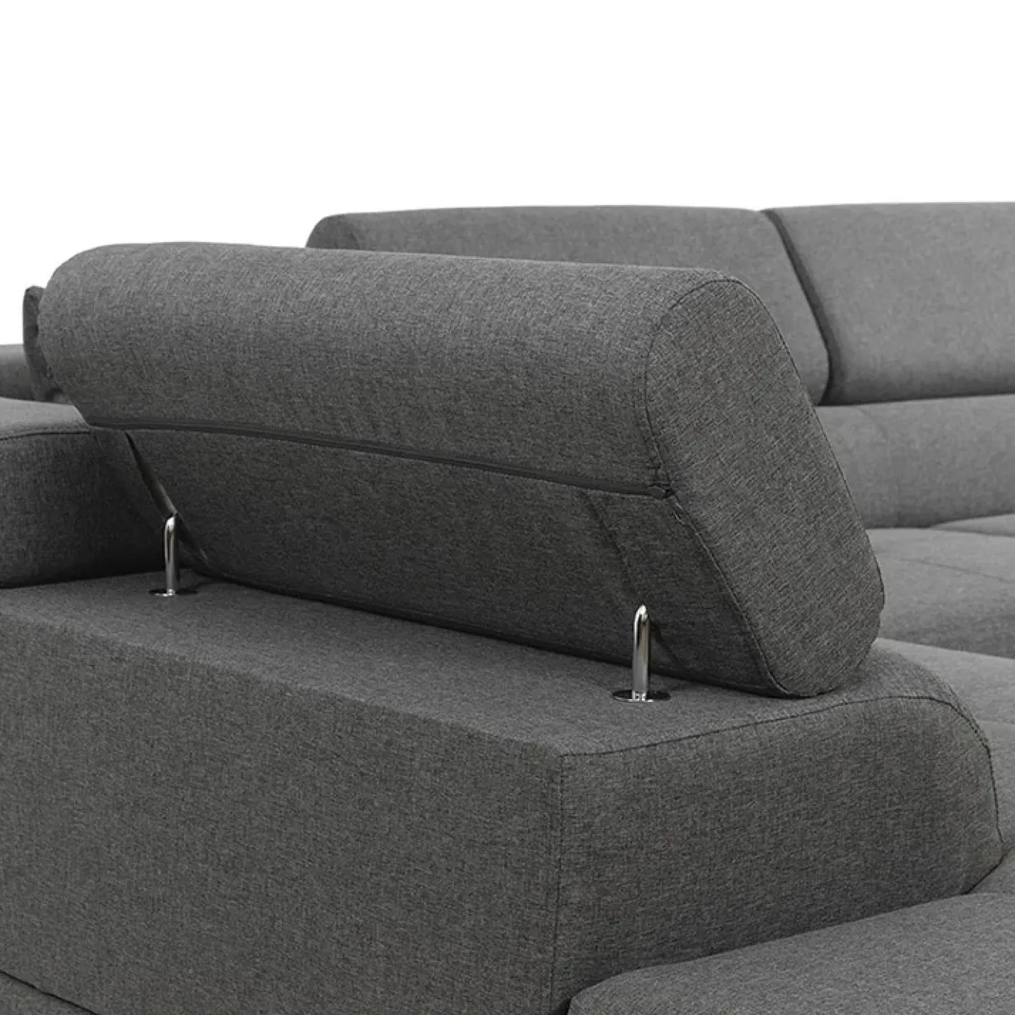 Garnero Arredamenti Divano letto angolare sinistra imbottito 274x203cm grigio Bormio