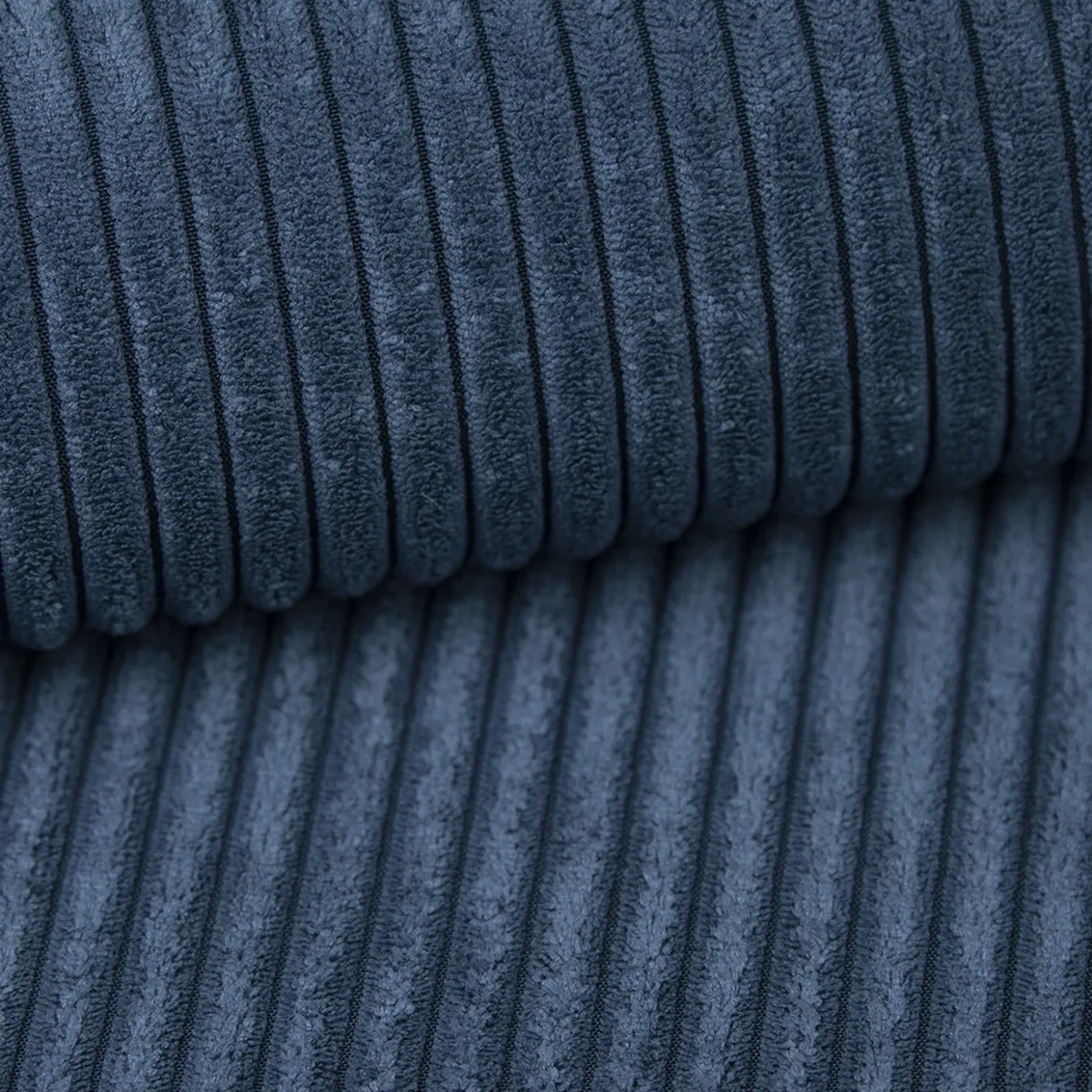 Garnero Arredamenti Divano letto angolare sinistra 3 posti 267x167cm velluto a coste blu Relaxion Velluto a Coste Poso Blu Online