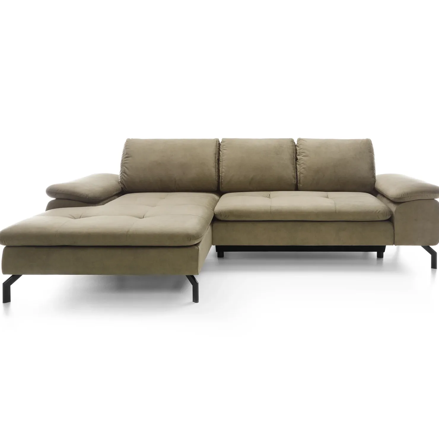 Garnero Arredamenti Divano letto angolare sinistra 3 posti 265x170cm tessuto beige Chillax Online