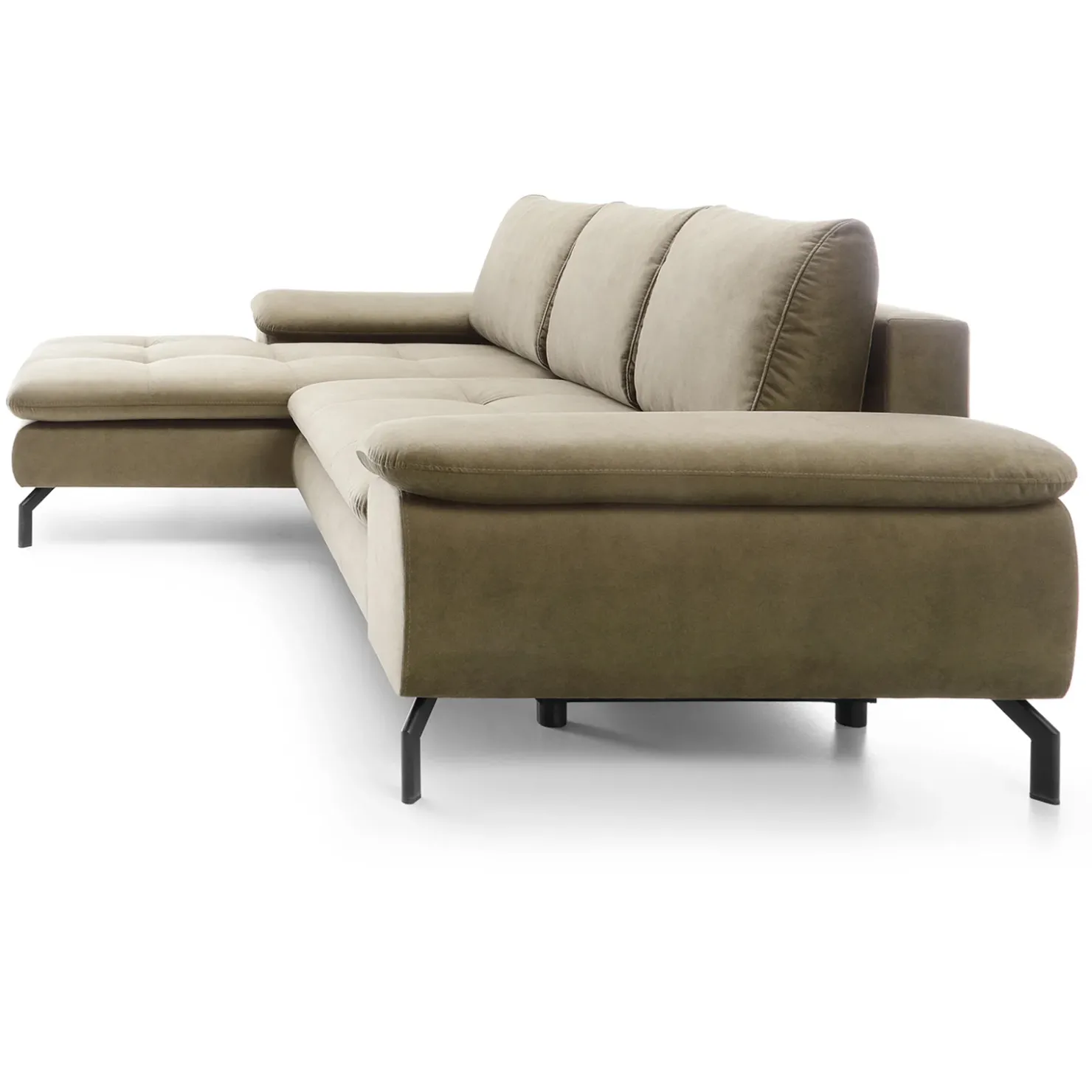 Garnero Arredamenti Divano letto angolare sinistra 3 posti 265x170cm tessuto beige Chillax Online