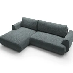 Garnero Arredamenti Divano letto angolare sinistra 3 posti 270x167cm tessuto antracite Cloudify Tessuto Puente Antracite New