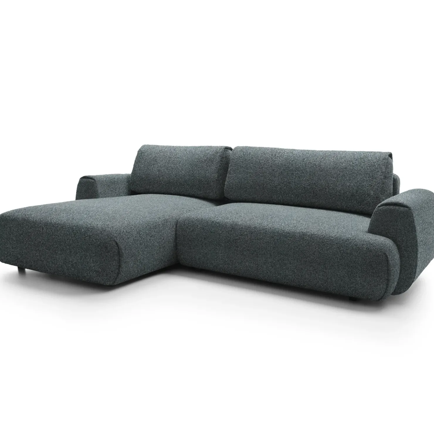 Garnero Arredamenti Divano letto angolare sinistra 3 posti 270x167cm tessuto antracite Cloudify Tessuto Puente Antracite New