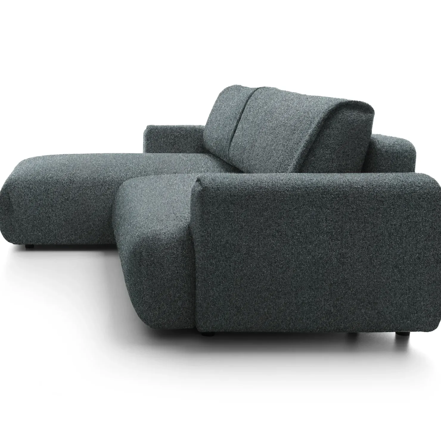 Garnero Arredamenti Divano letto angolare sinistra 3 posti 270x167cm tessuto antracite Cloudify Tessuto Puente Antracite New