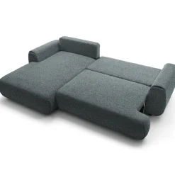 Garnero Arredamenti Divano letto angolare sinistra 3 posti 270x167cm tessuto antracite Cloudify Tessuto Puente Antracite New