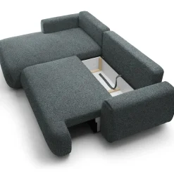 Garnero Arredamenti Divano letto angolare sinistra 3 posti 270x167cm tessuto antracite Cloudify Tessuto Puente Antracite New