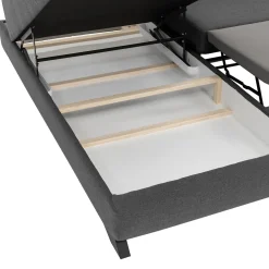 Garnero Arredamenti Divano letto angolare sinistro 5 posti 272x219cm tessuto antracite Lumma Hot