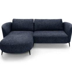 Garnero Arredamenti Divano letto angolare sinistra 3 posti 260x180cm tessuto bouclè blu Repose Tessuto Bouclè Blur Blu Best