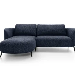 Garnero Arredamenti Divano letto angolare sinistra 3 posti 260x180cm tessuto bouclè blu Repose Tessuto Bouclè Blur Blu Best