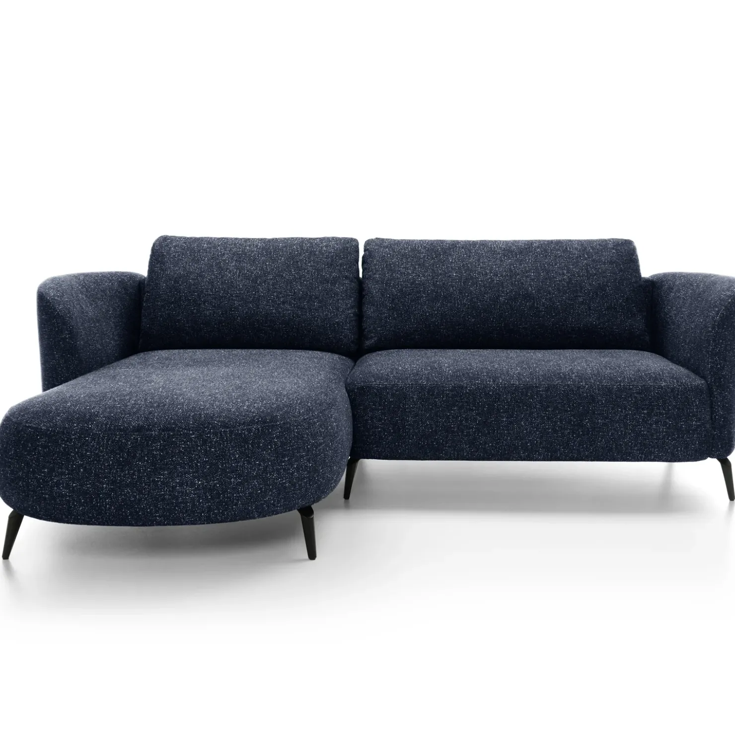 Garnero Arredamenti Divano letto angolare sinistra 3 posti 260x180cm tessuto bouclè blu Repose Tessuto Bouclè Blur Blu Best