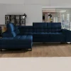 Garnero Arredamenti Divano letto angolare sinistra 5 posti 271x203cm blu Canosio Hot