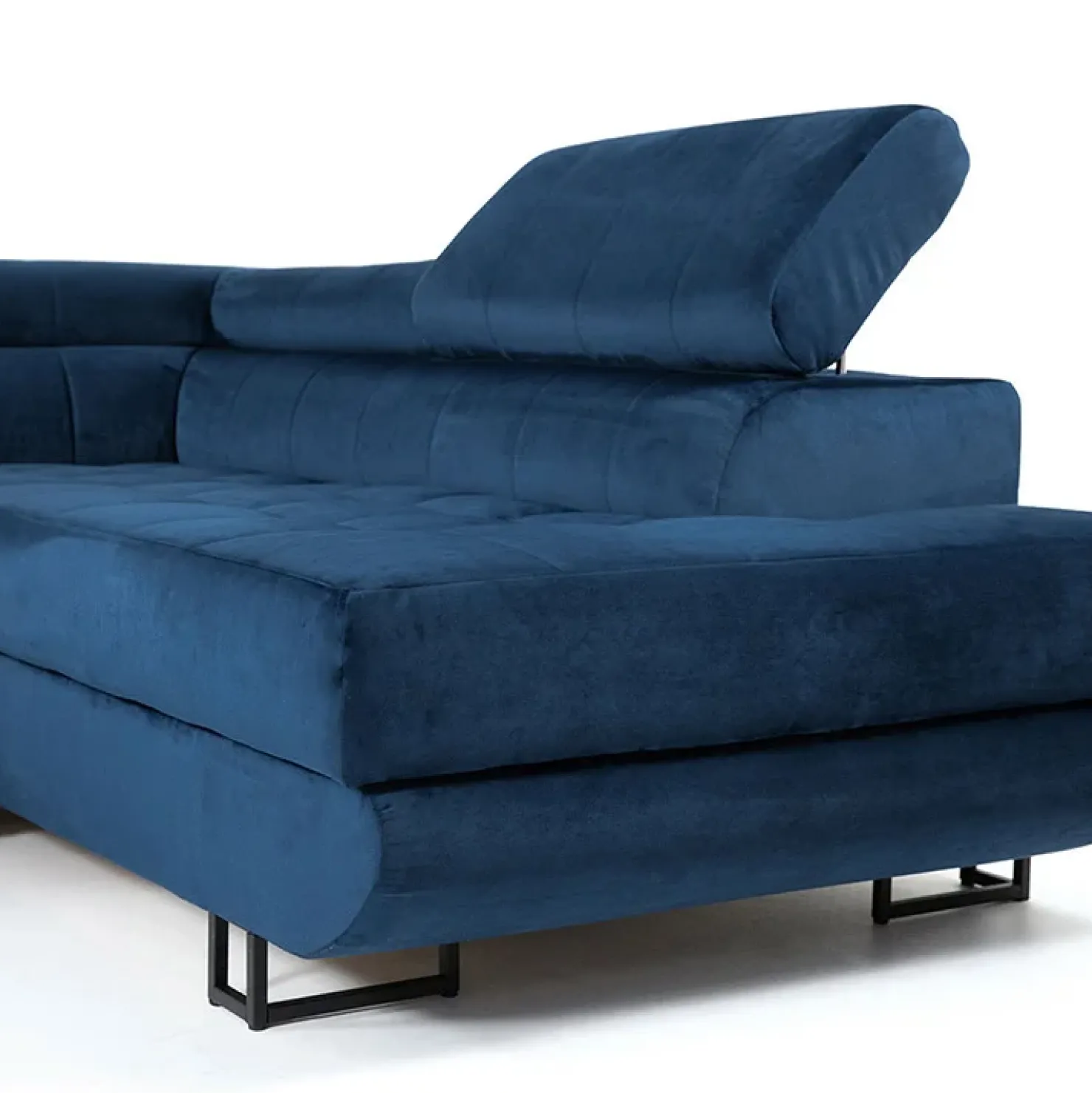 Garnero Arredamenti Divano letto angolare sinistra 5 posti 271x203cm blu Canosio Hot