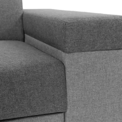 Garnero Arredamenti Divano letto angolare sinistra 5 posti 253x188cm con box contenitore grigio Almese Tessuto Treccia Fine Lux Grigio Best