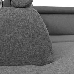 Garnero Arredamenti Divano letto angolare sinistra 5 posti 253x188cm con box contenitore grigio Almese Tessuto Treccia Fine Lux Grigio Best