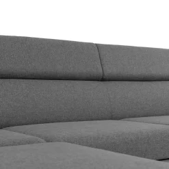 Garnero Arredamenti Divano letto angolare sinistra 5 posti 253x188cm con box contenitore grigio Almese Tessuto Treccia Fine Lux Grigio Best