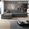 Garnero Arredamenti Divano letto con angolo a sinistra 4 posti 278x161cm contenitore grigio Zenia Hot