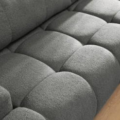 Garnero Arredamenti Divano letto con angolo a destra 4 posti 270x173cm con contenitore Litos Tessuto Bouclé Grigio Scuro Hot