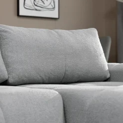 Garnero Arredamenti Divano letto con angolo a destra 4 posti 270x173cm con contenitore Litos Tessuto Bouclé Grigio chiaro Hot
