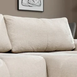 Garnero Arredamenti Divano letto con angolo a destra 4 posti 270x173cm con contenitore Litos Tessuto Bouclé Bianco Crema New