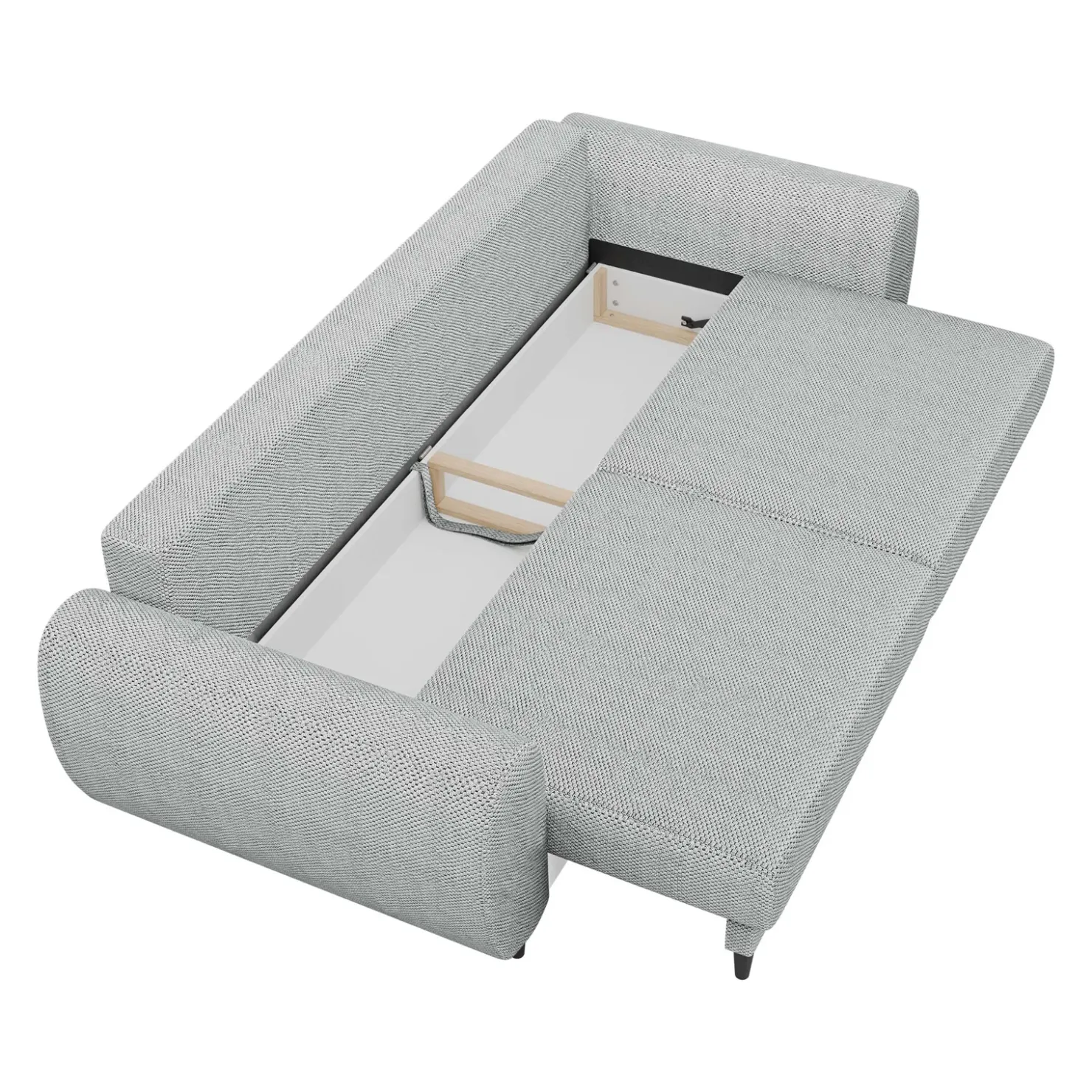 Garnero Arredamenti Divano letto matrimoniale 3 posti 251x95cm tessuto grigio Pluffy Tessuto Peluche Onega Grigio Online
