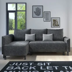 Garnero Arredamenti Divano letto matrimoniale 3 posti 205cm grigio chiaro e scuro Connie Sale