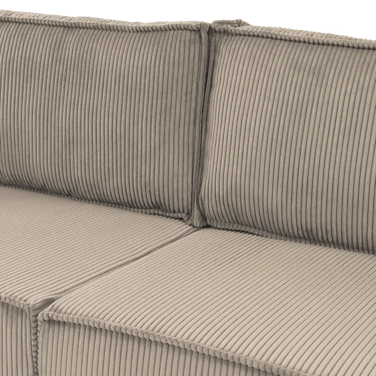 Garnero Arredamenti Divano letto matrimoniale 3 posti 245x90cm velluto a coste tortora Ploffy Velluto Poso Tortora Clearance