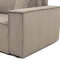 Garnero Arredamenti Divano letto matrimoniale 3 posti 245x90cm velluto a coste tortora Ploffy Velluto Poso Tortora Clearance