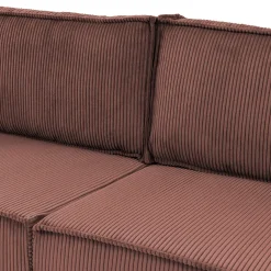 Garnero Arredamenti Divano letto matrimoniale 3 posti 245x90cm velluto a coste rosa Ploffy Velluto Poso Rosa Clearance