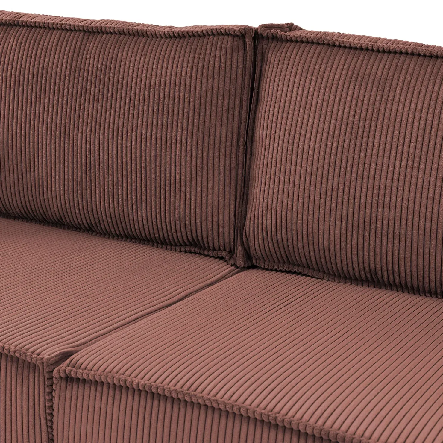 Garnero Arredamenti Divano letto matrimoniale 3 posti 245x90cm velluto a coste rosa Ploffy Velluto Poso Rosa Clearance